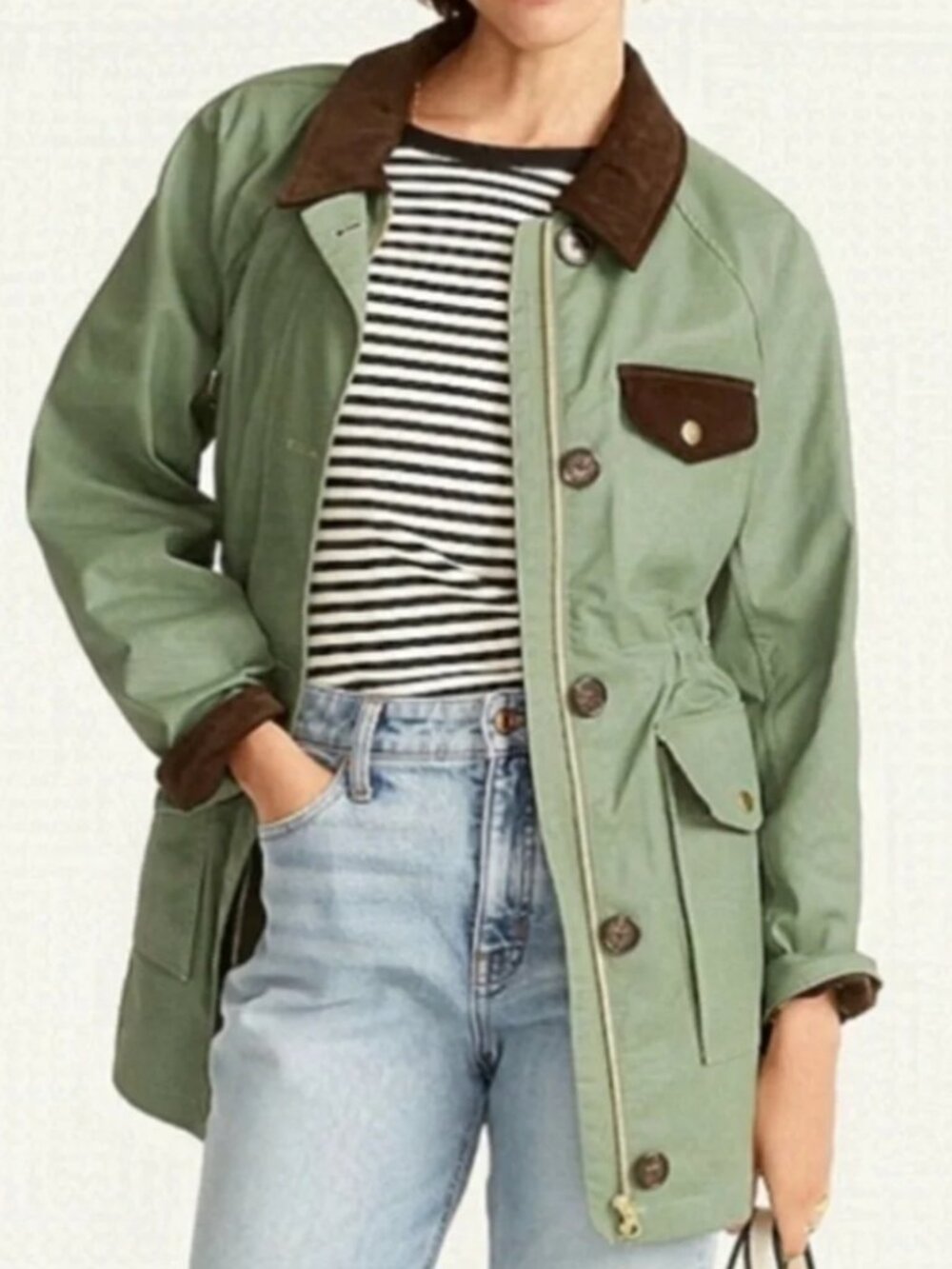 J Crew classic field jacket, waxed parka, utility barn jacket - Picture 2 of 7